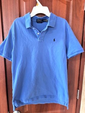 Polo by Ralph Lauren Short-Sleeve Polo in Blue with Embroidered Pony Size(18-20)